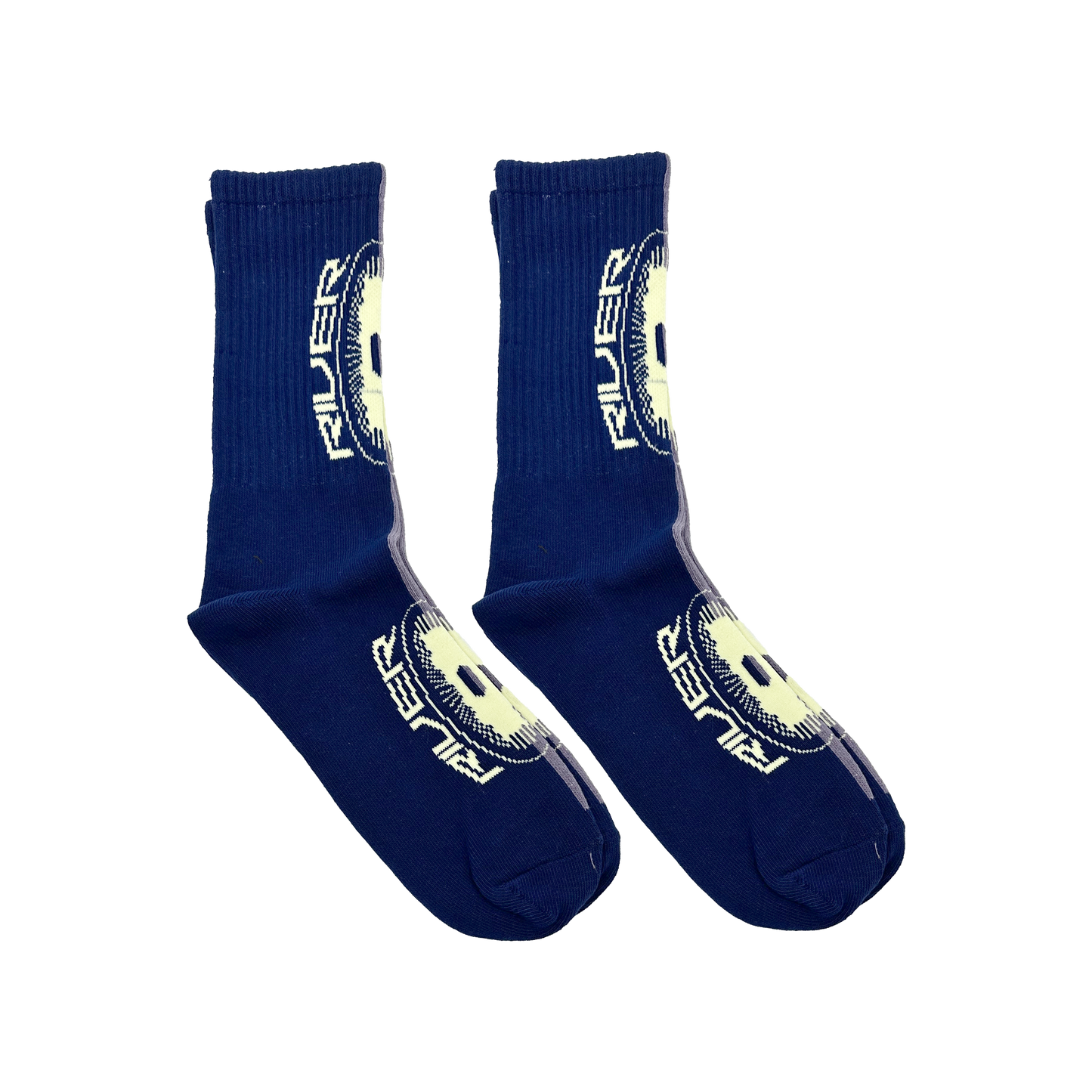 SPIRAL SOCKS (BLUE/PURPLE)