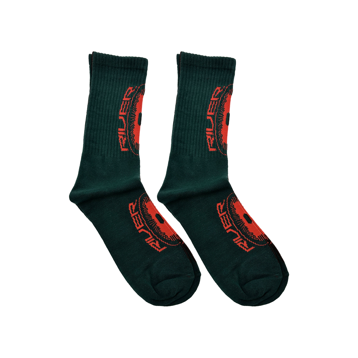 SPIRAL SOCKS (GREEN/BROWN)