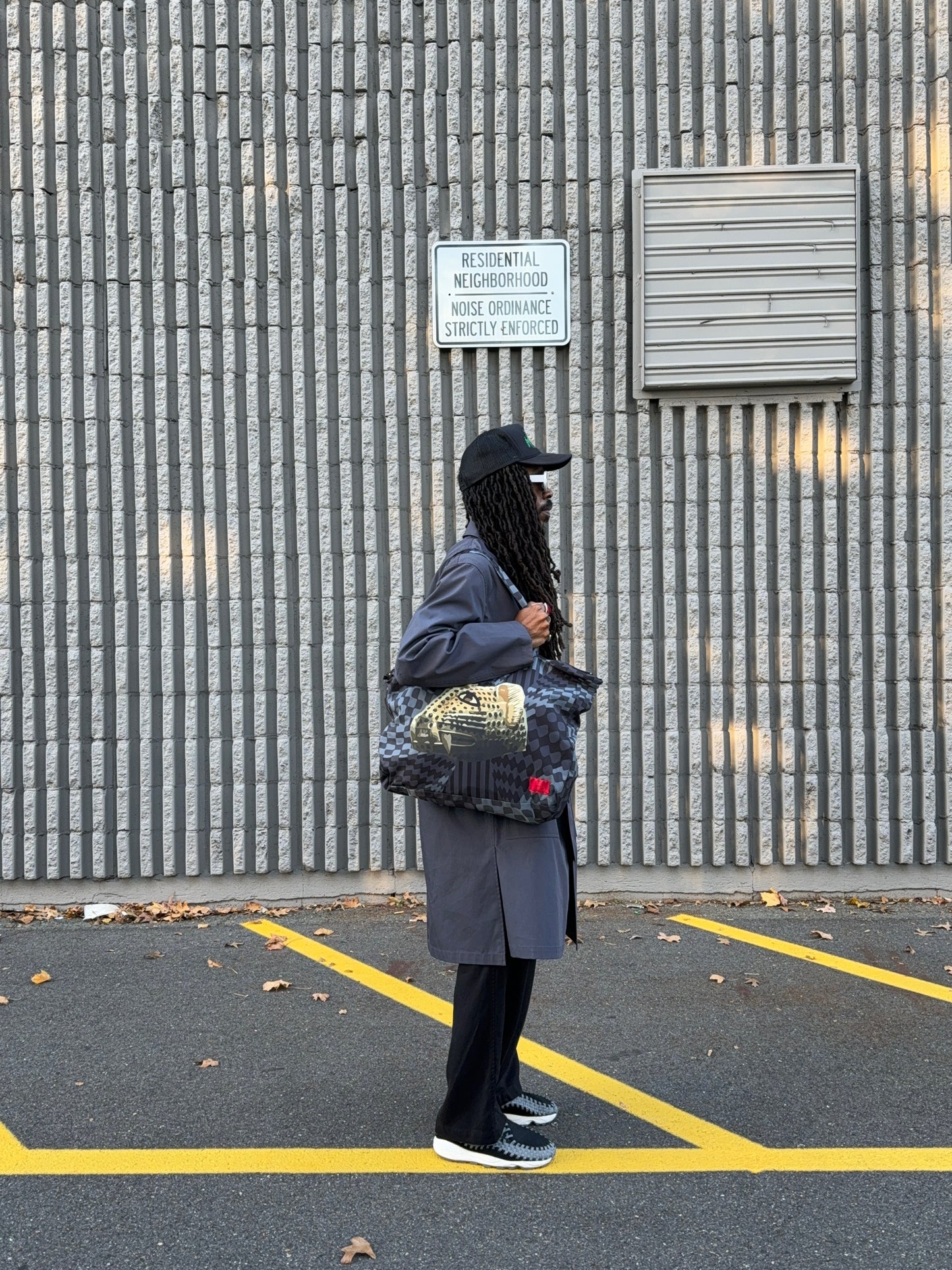 BENIN GRID TOTE (BLACK)