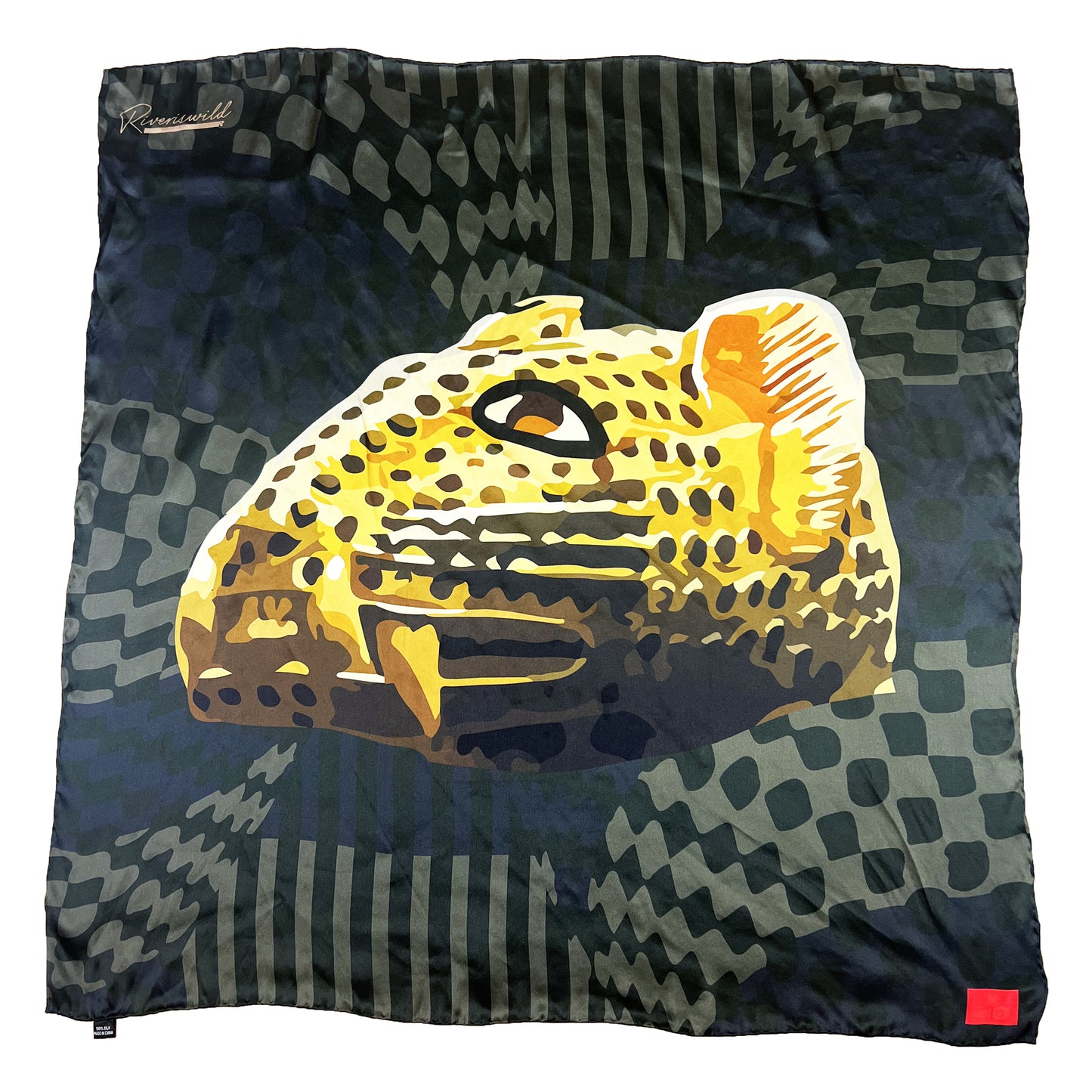 BENIN GRID SCARF (MOSS GREEN)
