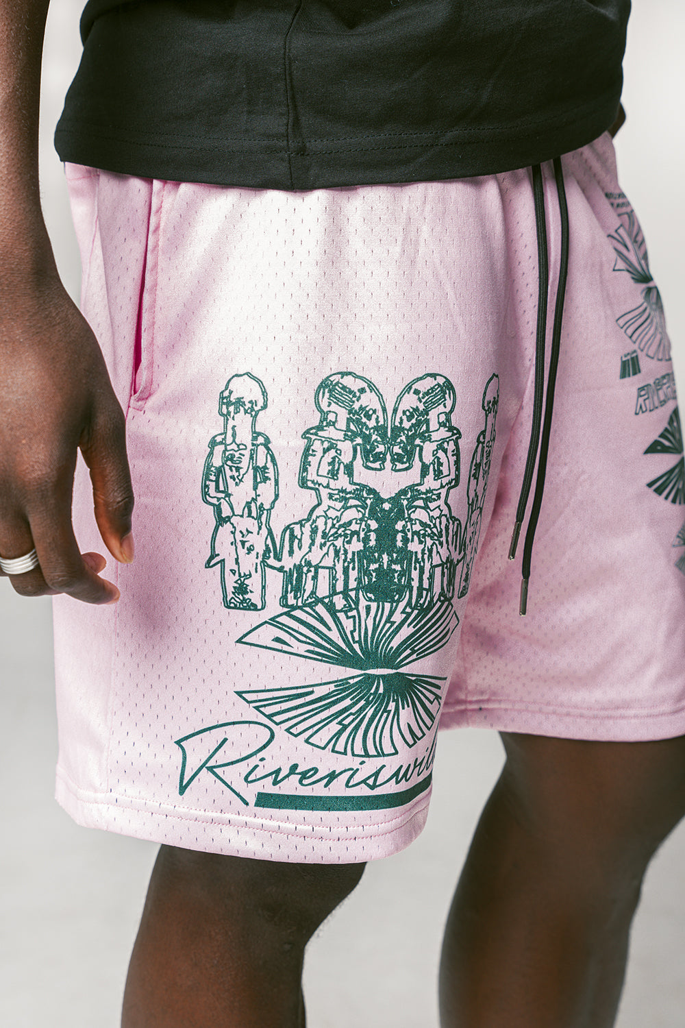 OMO AKIN MESH SHORTS (PINK)