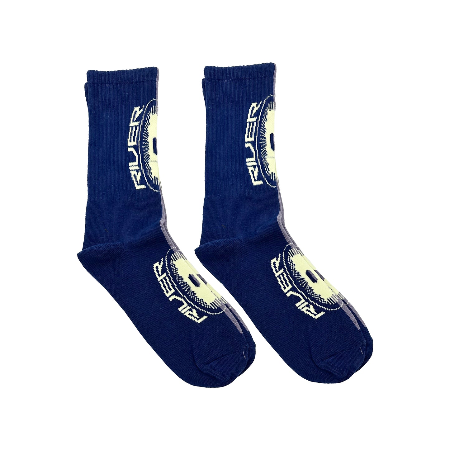 SPIRAL SOCKS (BLUE/PURPLE)