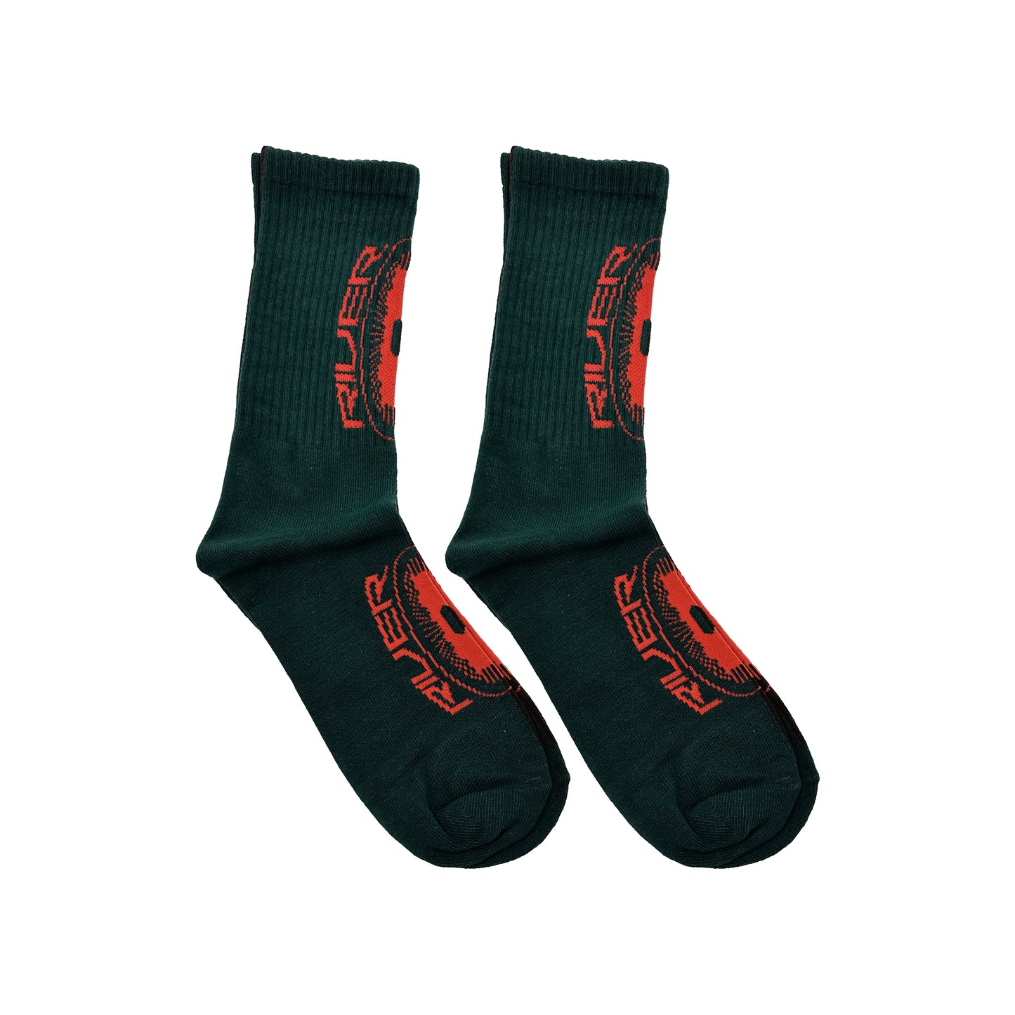 SPIRAL SOCKS (GREEN/BROWN)