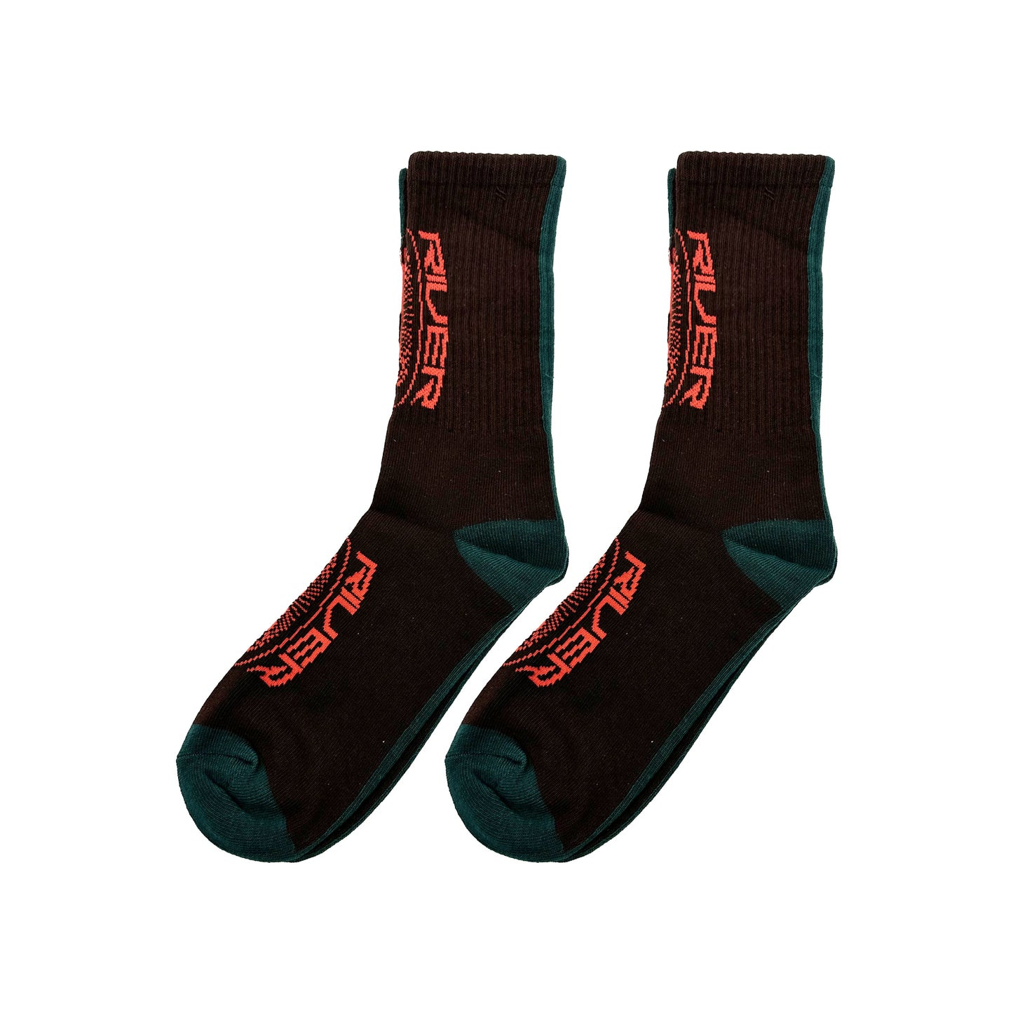 SPIRAL SOCKS (GREEN/BROWN)
