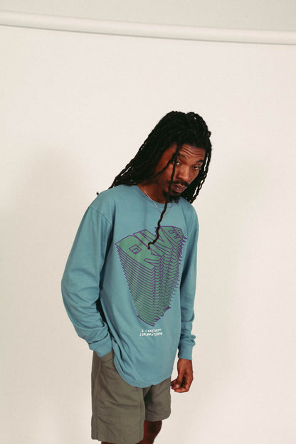STACK TEE LONGSLEEVE (BLUE)