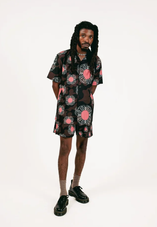 BLOOM CAMO SHORTS (BROWN)