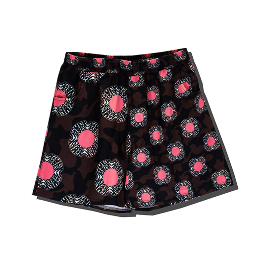 BLOOM CAMO SHORTS (BROWN)