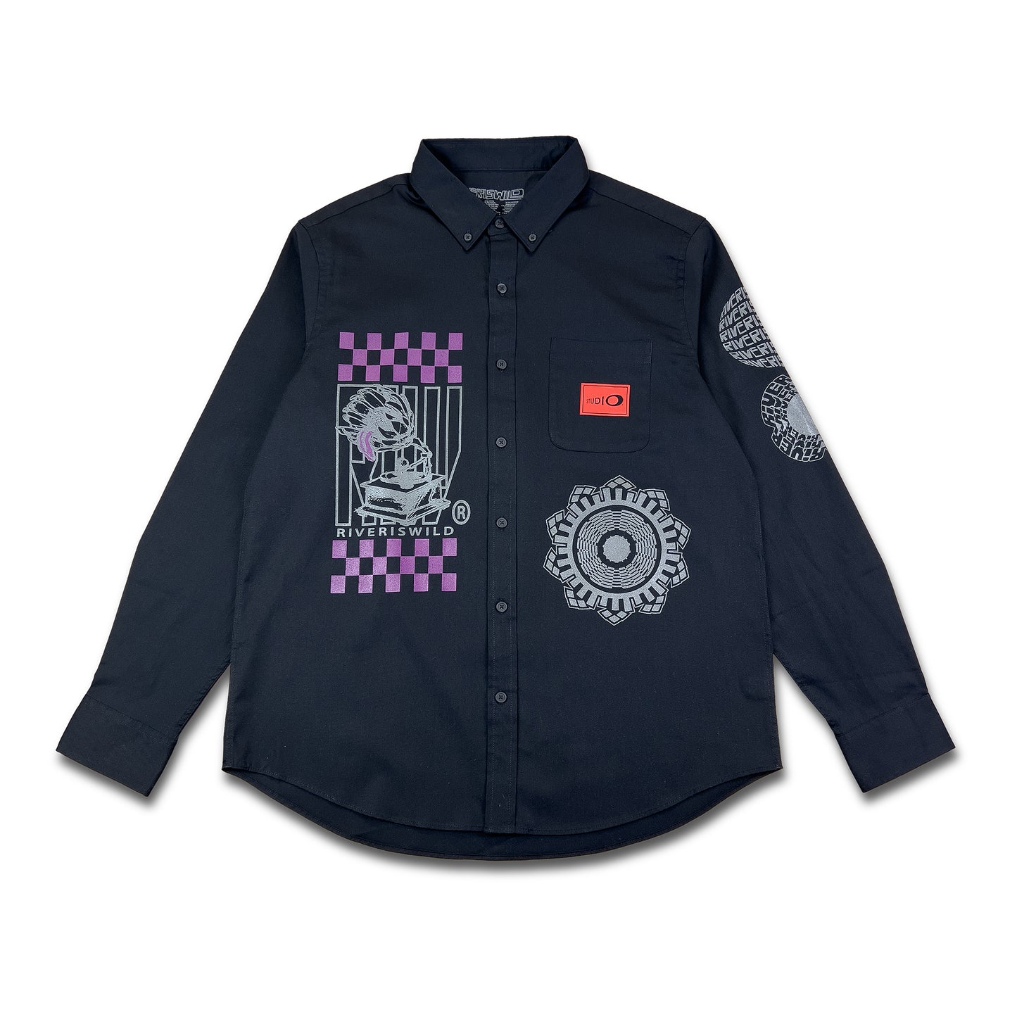 RALLY BUTTON UP (BLACK)
