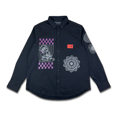 RALLY BUTTON UP (BLACK)